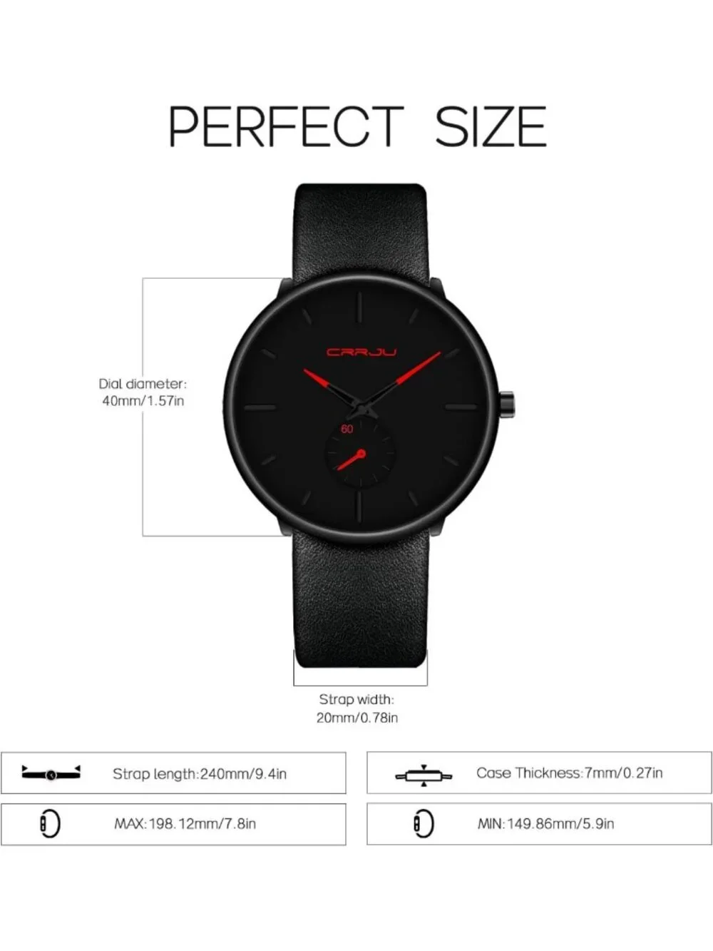 Ultra-Thin Minimalist Waterproof Men's Watch | Fashion Wrist Watch with Leather